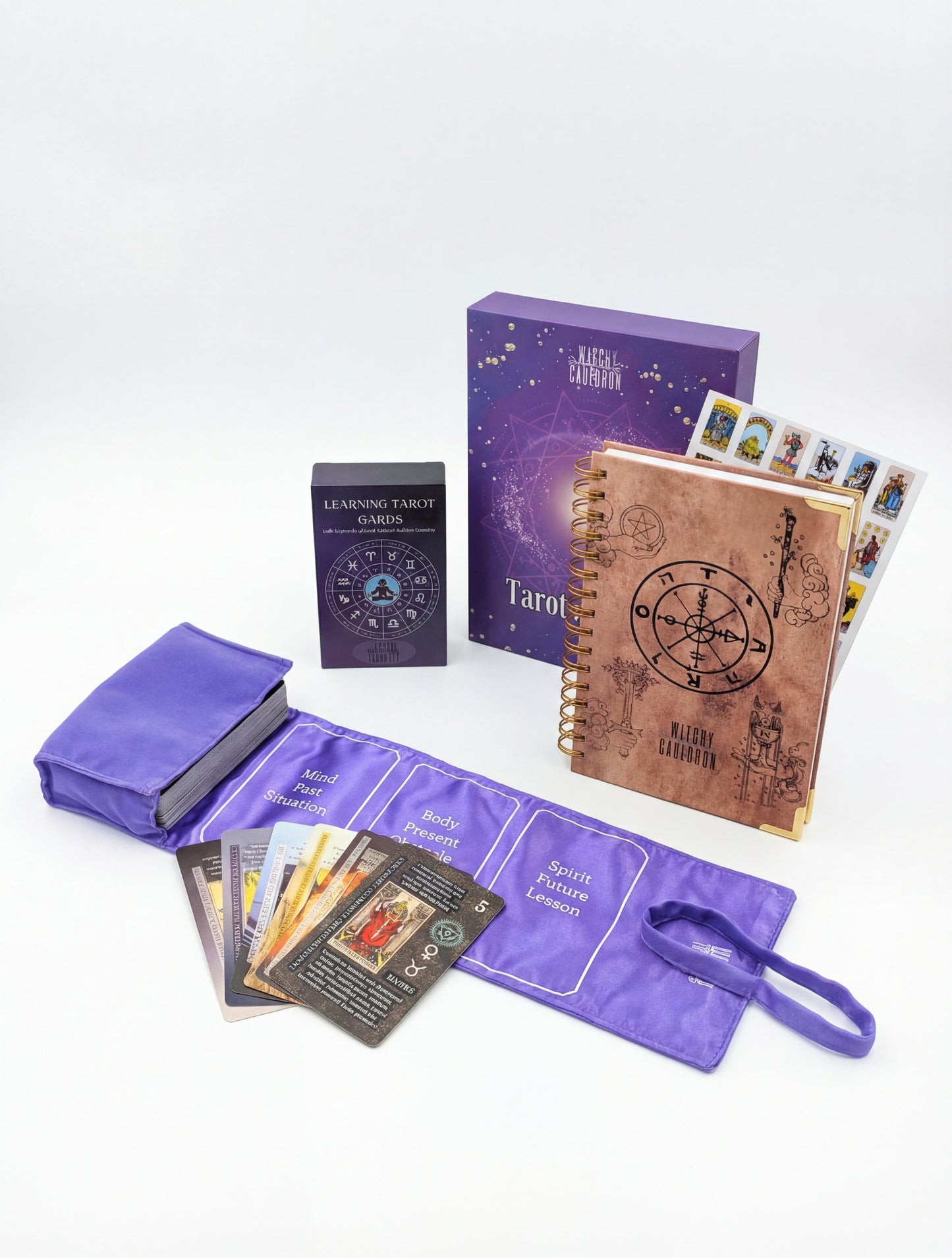 Tarot Learning Set for Beginners – Cards, Wrap & Journal