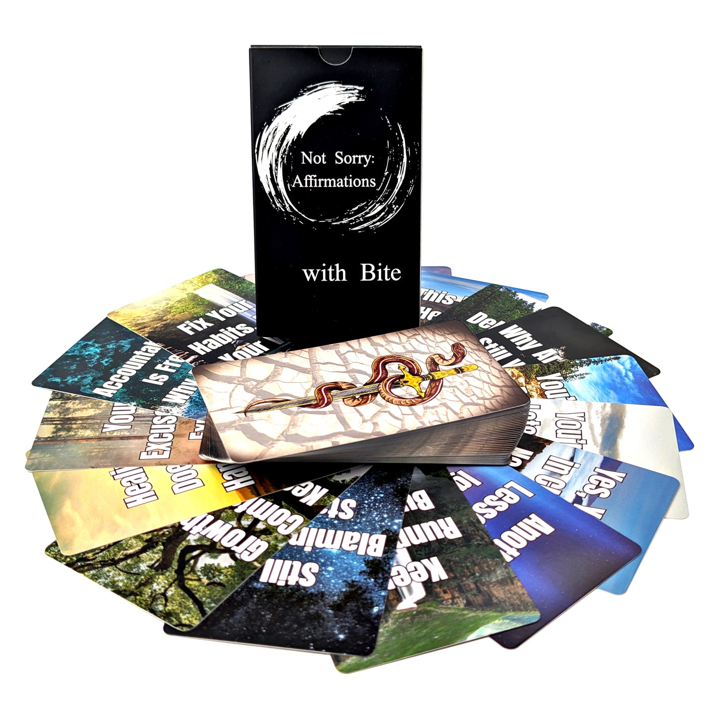 Witchy Cauldron Not Sorry: Affirmations with Bite, 60 Motivational Cards, Tough Love Deck