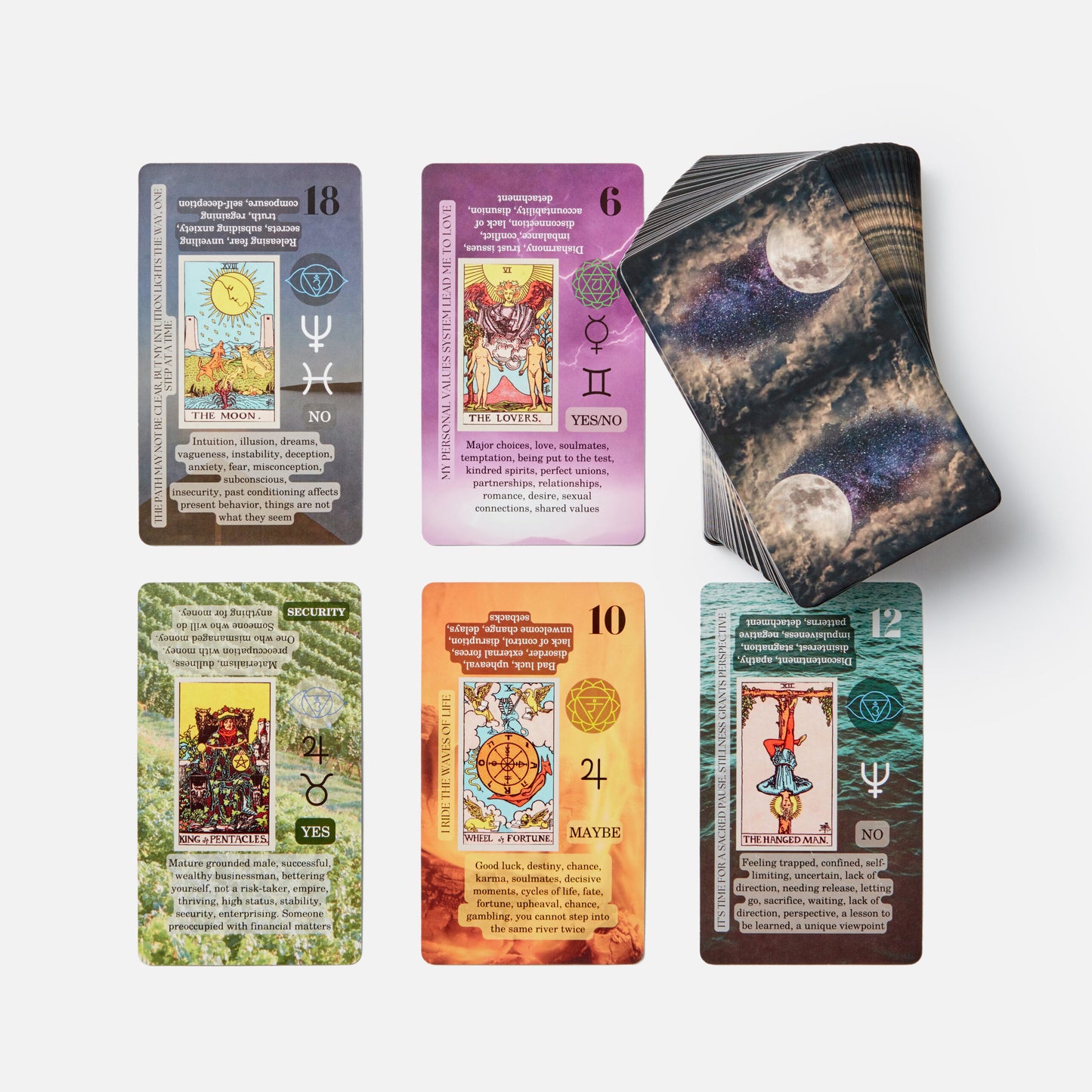 Purple Wrap with Beginner Tarot Cards with Meanings on Them