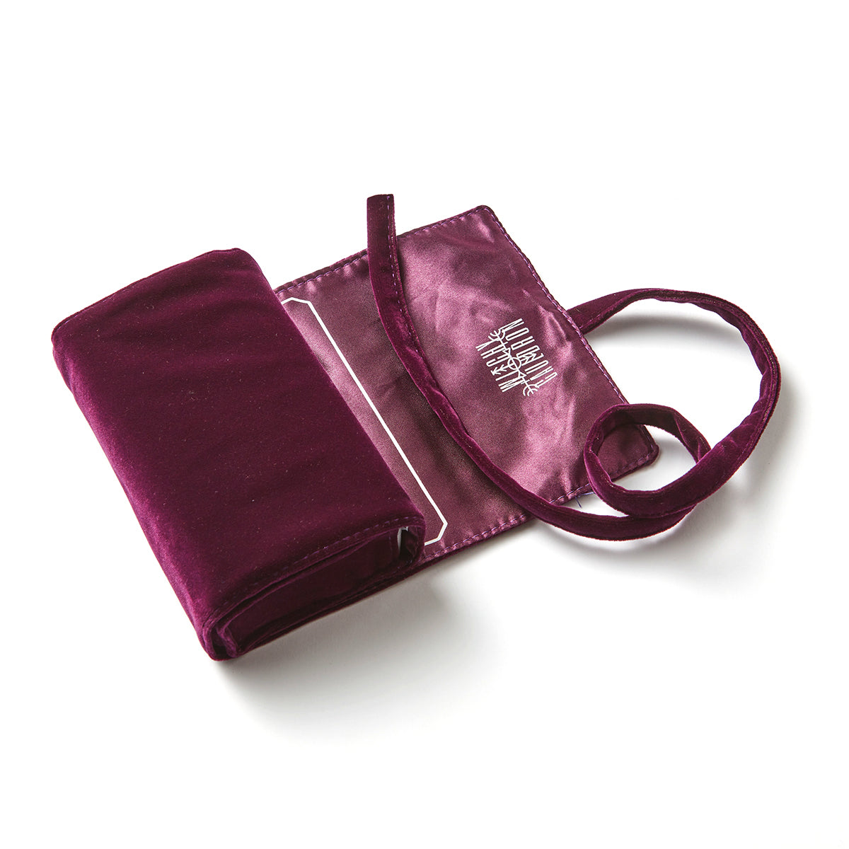 Tarot Wrap : Luxueux Porte-Cartes en Velours et Satin : Noir