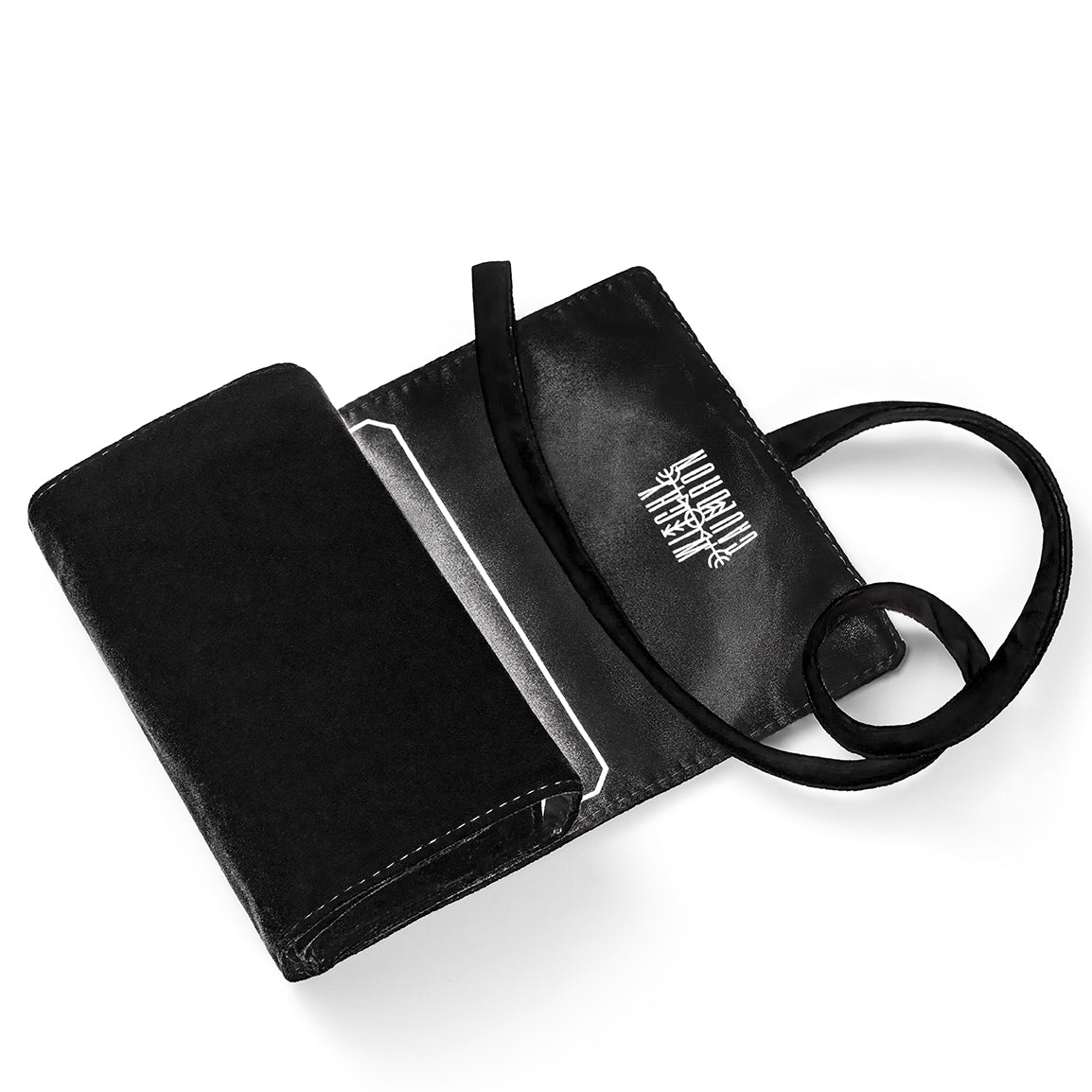 Tarot Wrap : Luxueux Porte-Cartes en Velours et Satin : Noir
