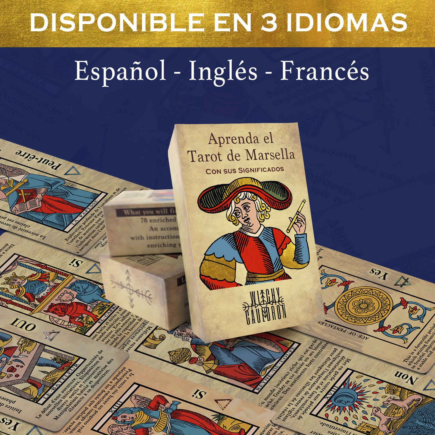 Spanish Marseille Tarot Deck for Beginners with Meanings on Them