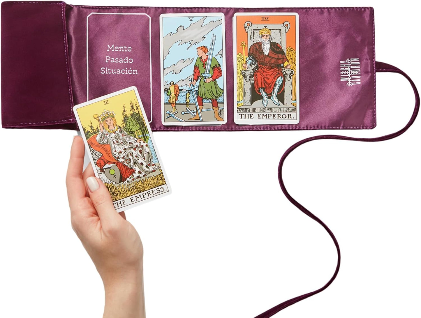 Español Morado Tarot Envoltura con 3 Tiradas de Tarot