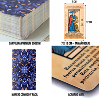 Baraja de Tarot de Marsella en Español | Baraja de Tarot Ilustrada para Principiantes con Significados para una Fácil Interpretación