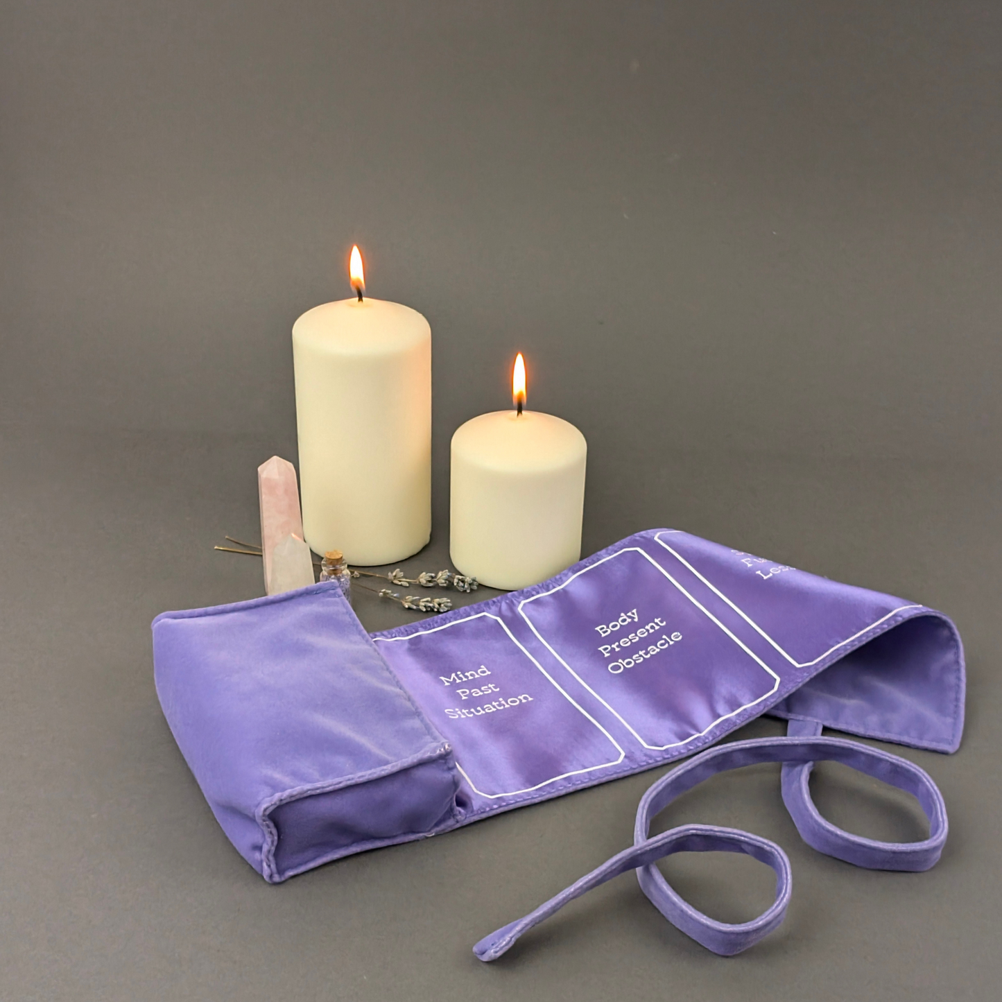 Chaudron de sorcière de stockage de satin de Tarot | Enveloppement à la lavande