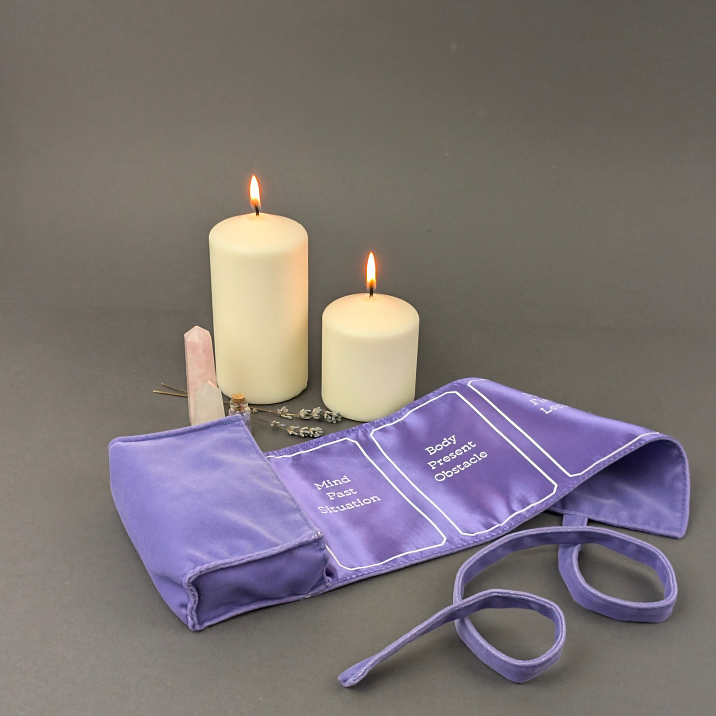 Chaudron de sorcière de stockage de satin de Tarot | Enveloppement à la lavande