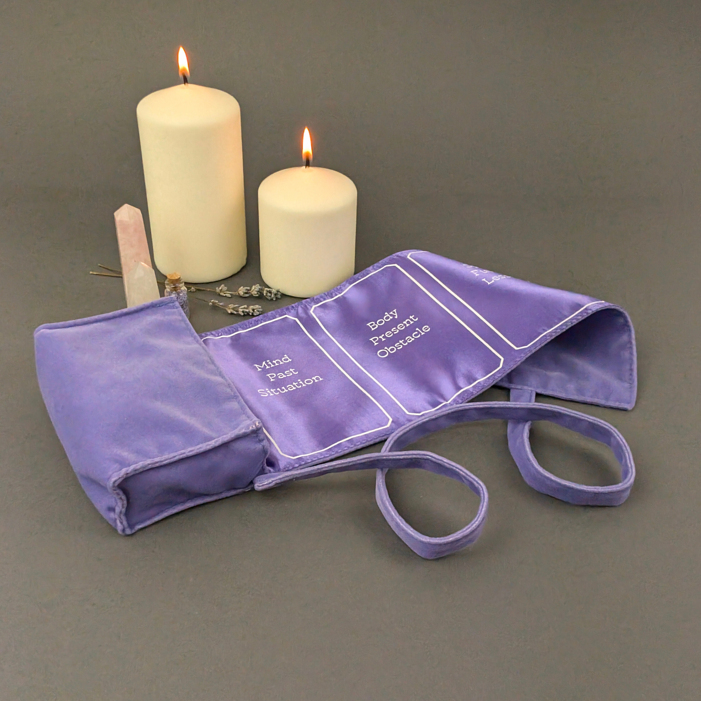 Chaudron de sorcière de stockage de satin de Tarot | Enveloppement à la lavande