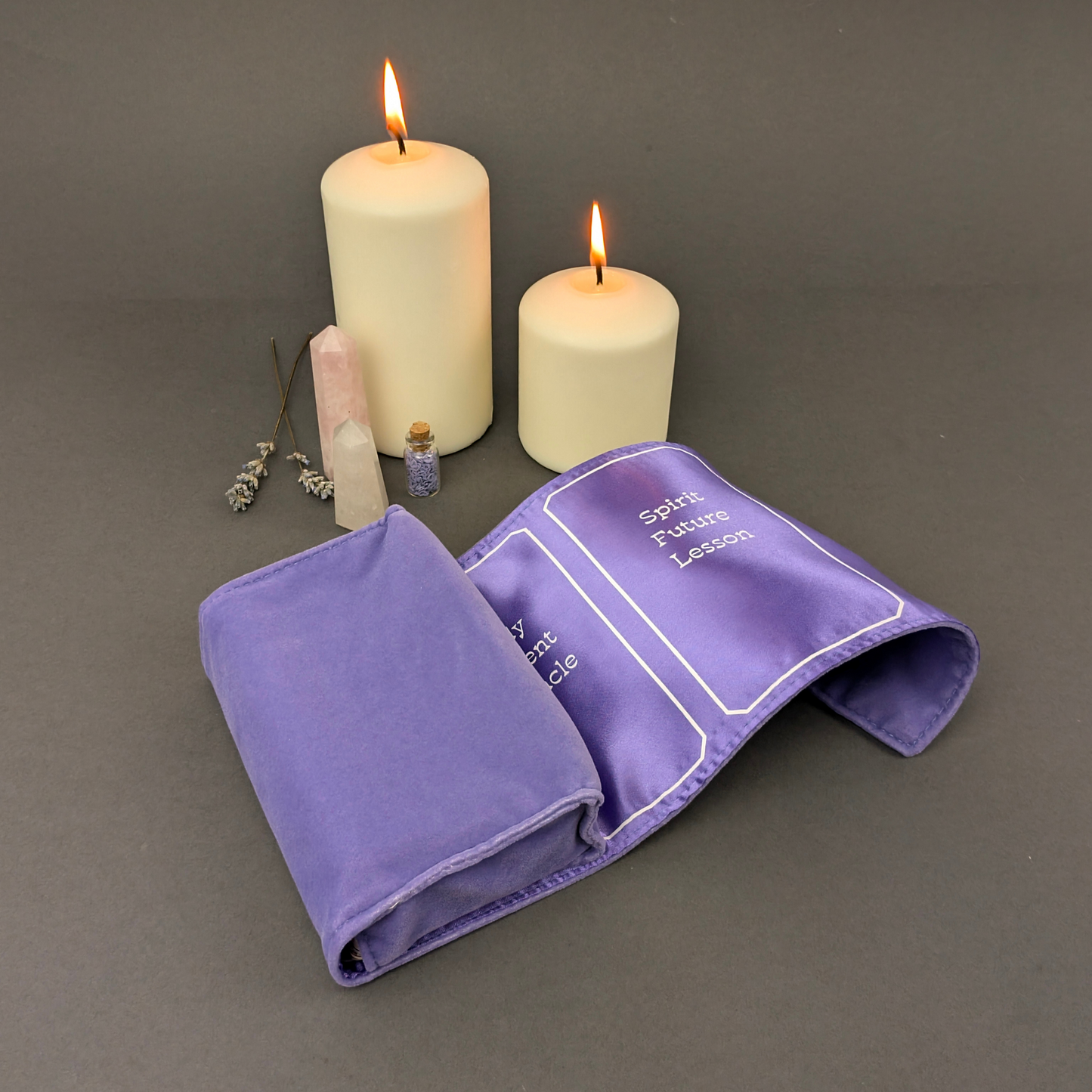 Chaudron de sorcière de stockage de satin de Tarot | Enveloppement à la lavande