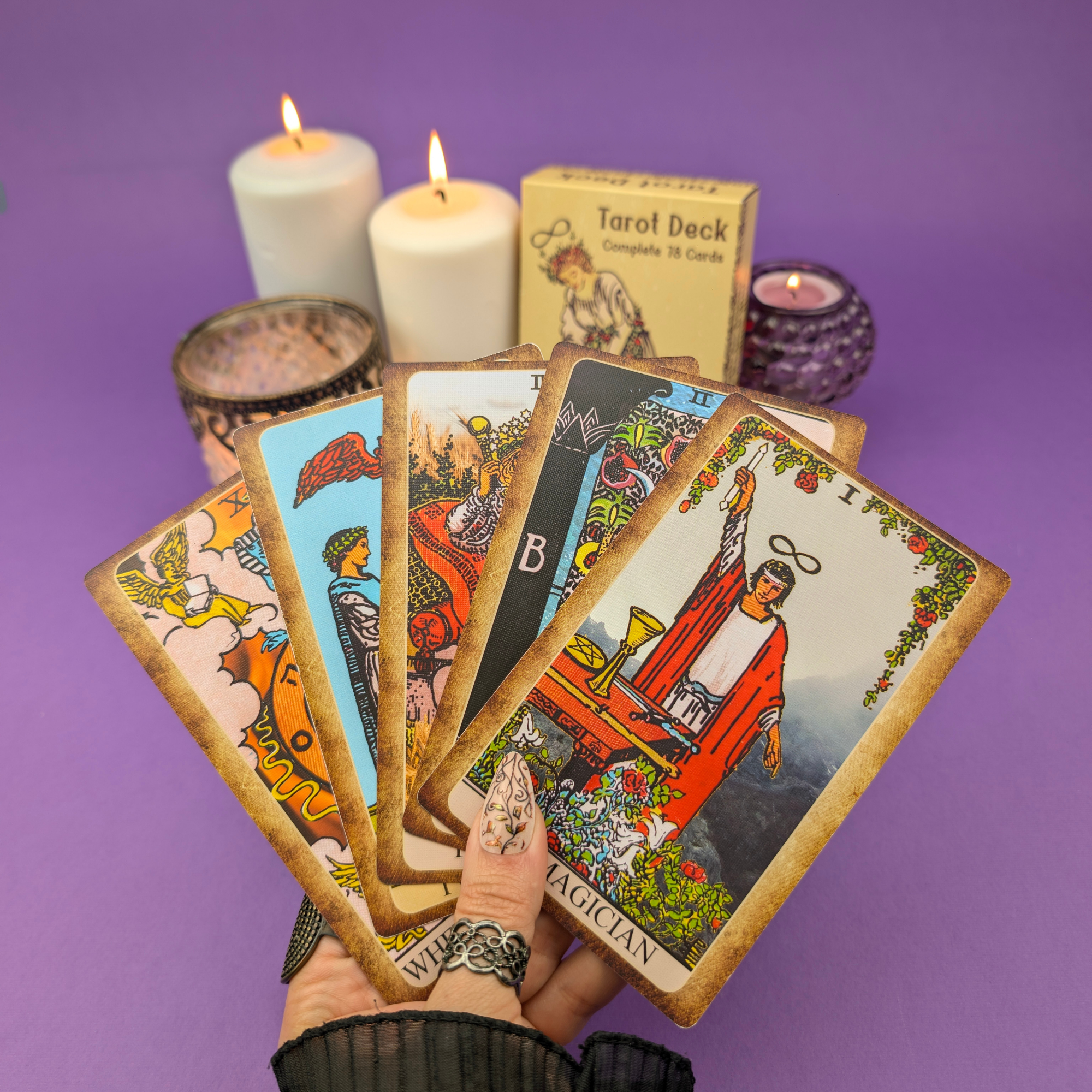 Large Rider Waite Style with Upgraded Classic Design – Witchy Cauldron Tarot Cards Deck