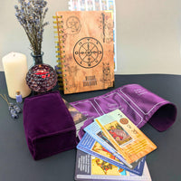 Witchy Cauldron Français Ensemble d'apprentissage du Tarot pour Débutants: Cartes de Tarot d'apprentissage pour Débutants, Porte-Tarot en Satin et Journal de Tarot pour la Planification Spirituelle