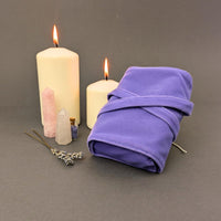 Lavender Wrap and Beginner Tarot Cards with Meanings on Them