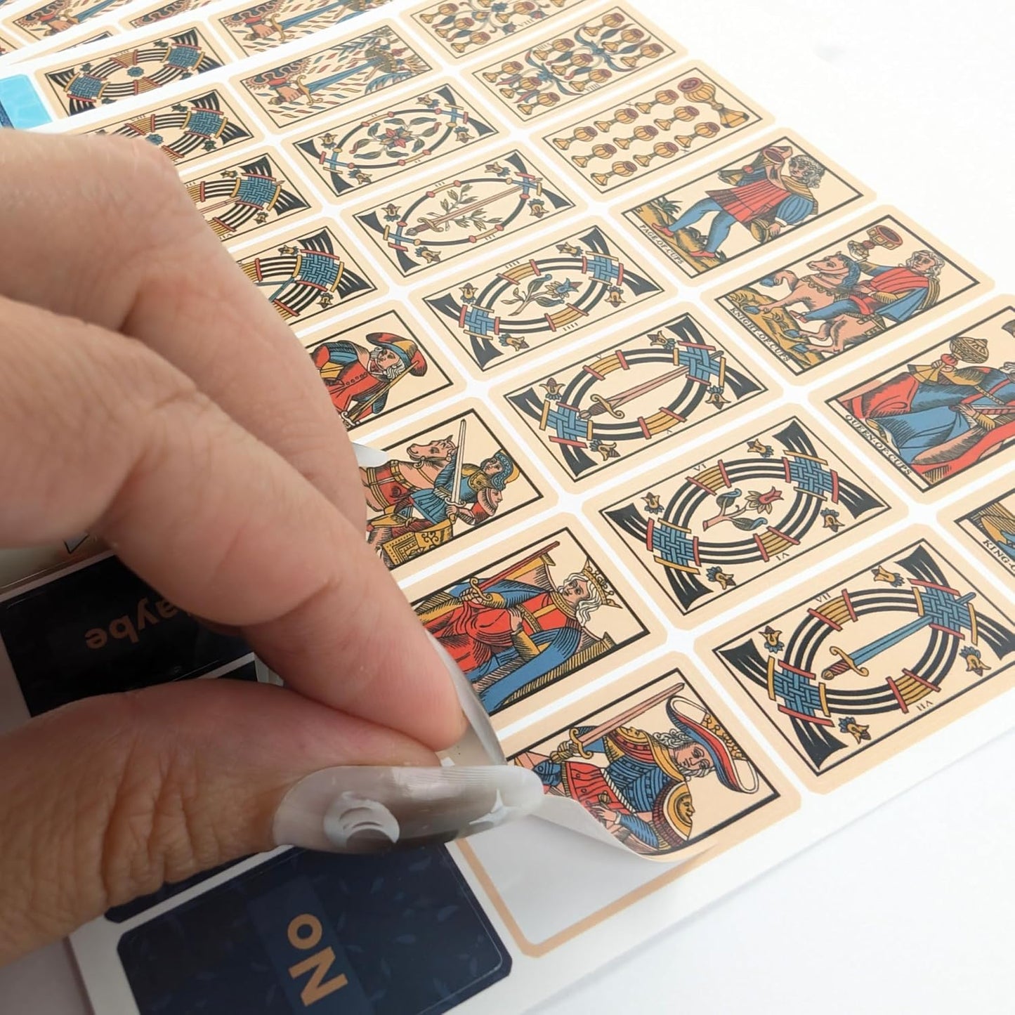 Pegatinas de tarot basadas en la baraja del Tarot de Marsella