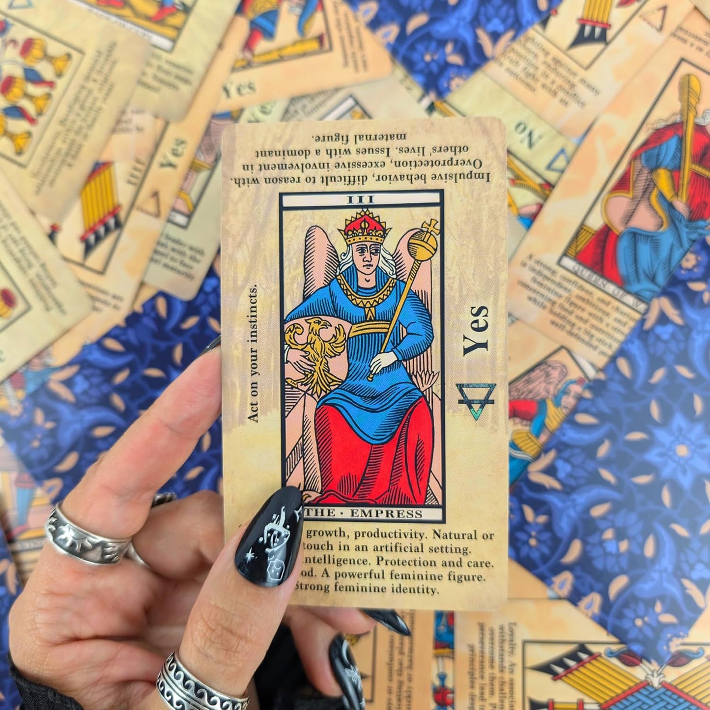 English Marseille Tarot Deck for Beginners with Meanings on Them