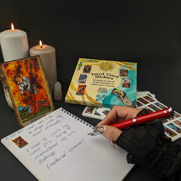 Rider Waite Tarot Stickers for Journaling - Back View