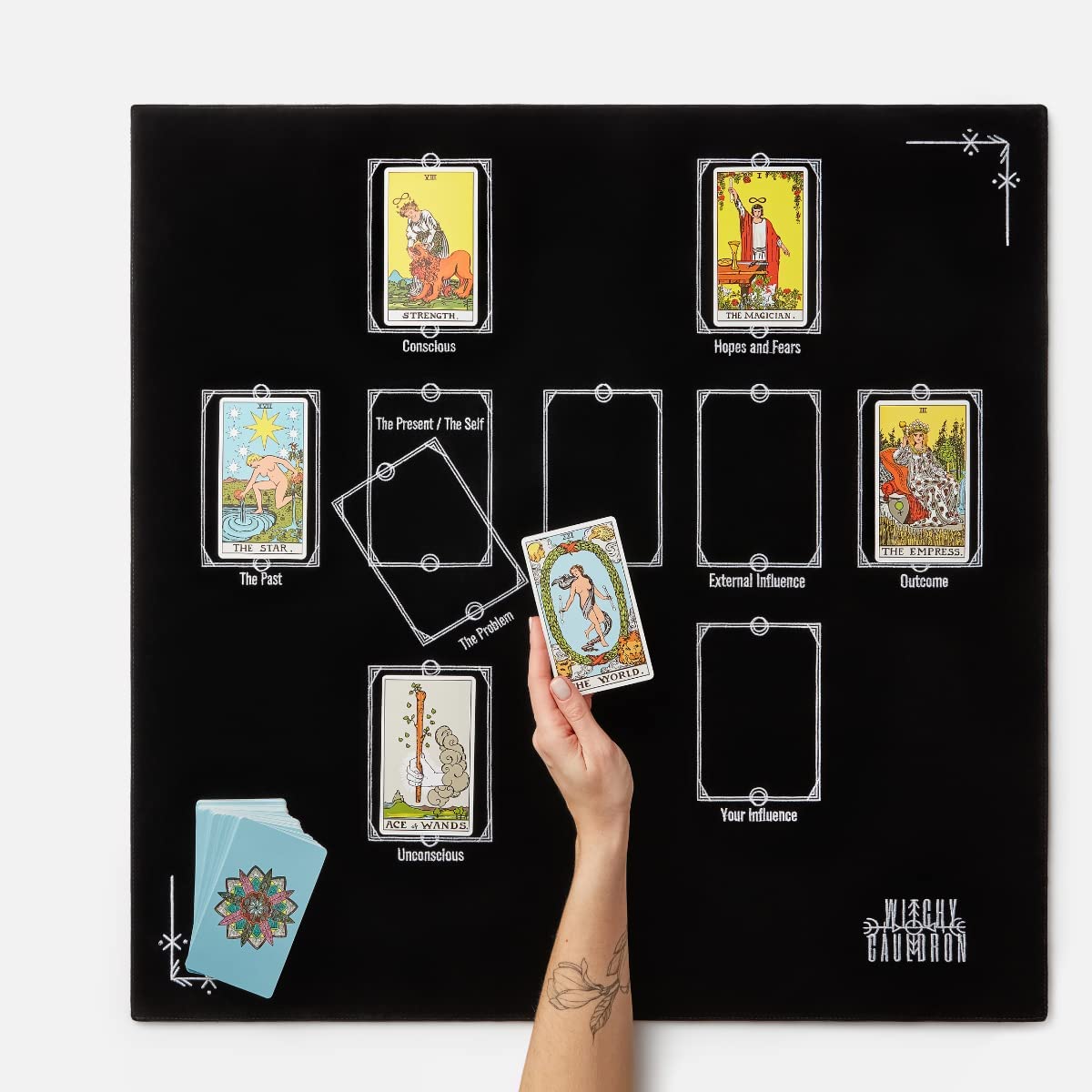 Tarot Reading Tablecloth with Divination Spread - Packaging