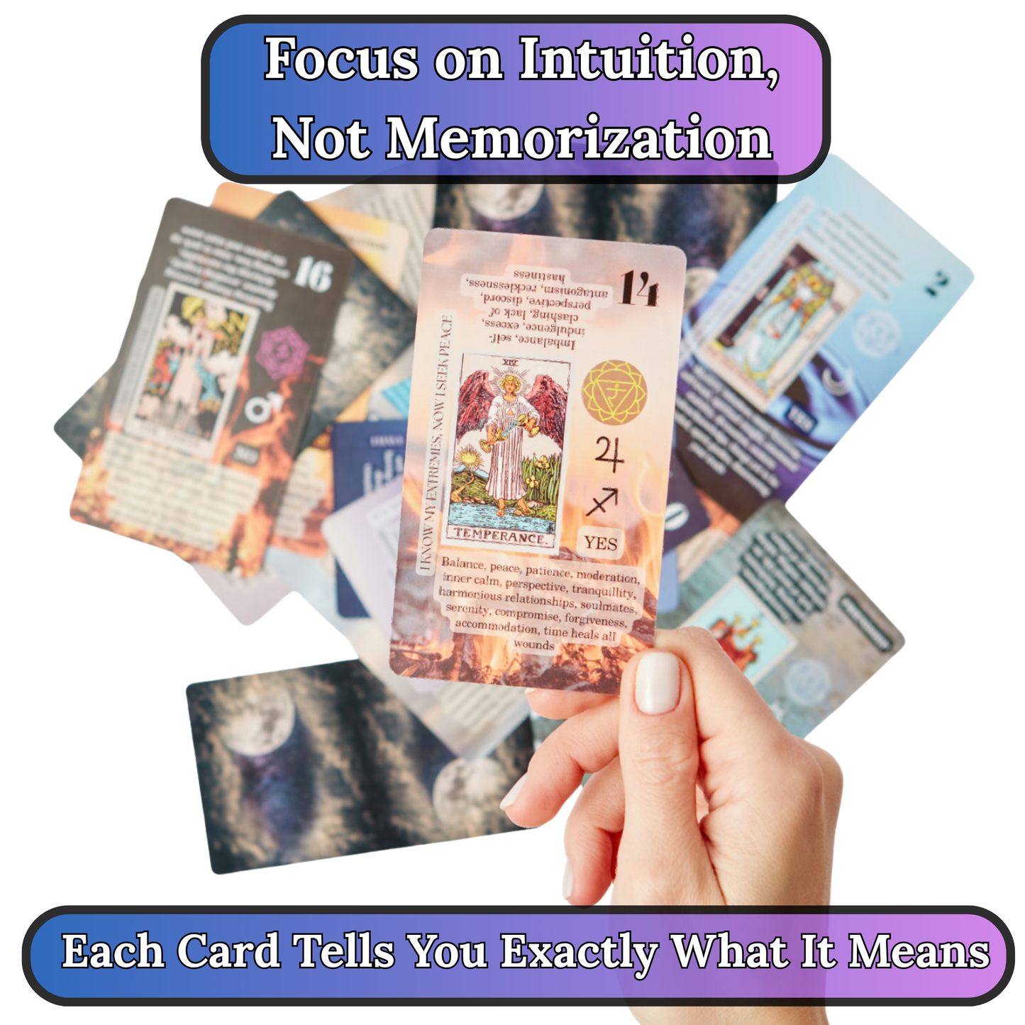 Tarot Learning Set for Beginners – Cards, Wrap & Journal
